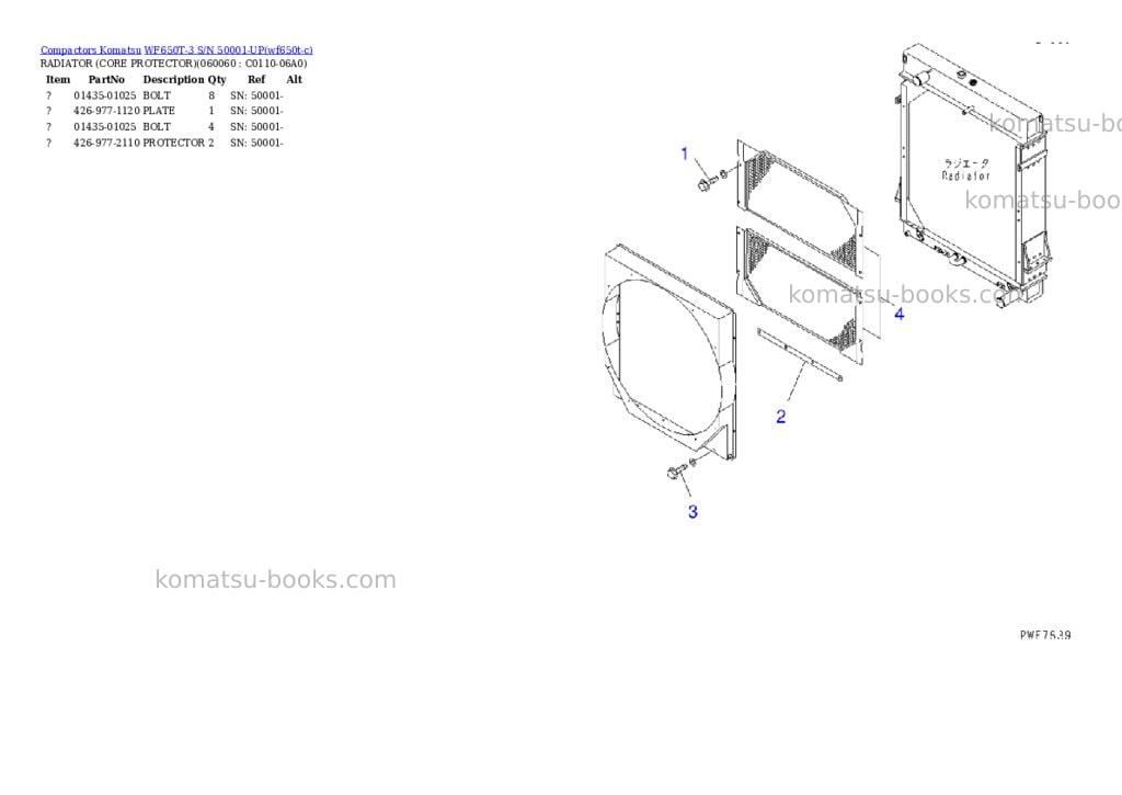 Komatsu wf650t-3 s/n 50001-up Parts catalog cover Page 9 Komatsu wf650t-3 s/n 50001-up Parts catalog cover Page 9