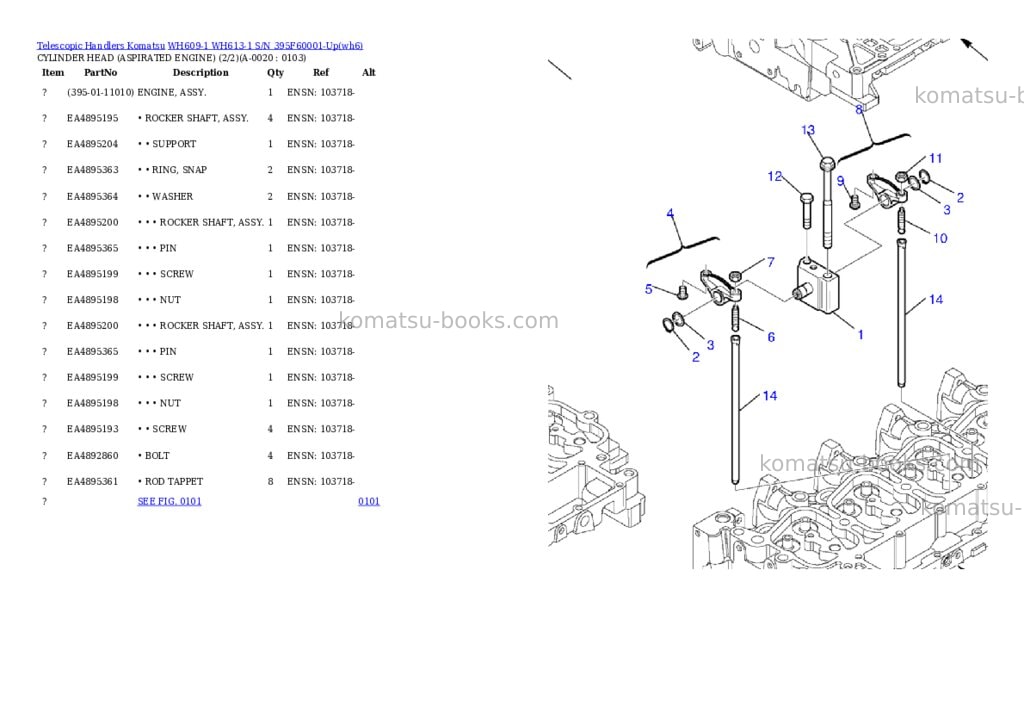 Komatsu wh609-1 wh613-1 s/n 395f60001-up Parts catalog cover Komatsu wh609-1 wh613-1 s/n 395f60001-up Parts catalog cover