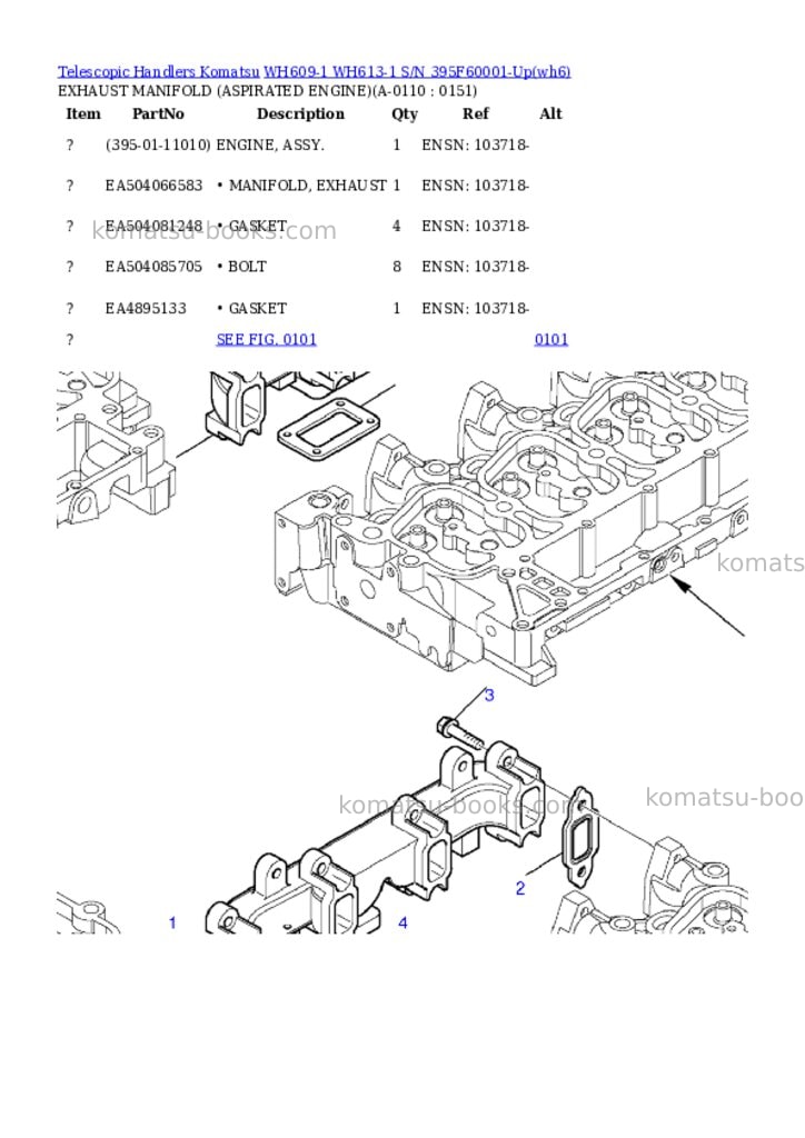 Komatsu wh609-1 wh613-1 s/n 395f60001-up Parts catalog cover Page 10 Komatsu wh609-1 wh613-1 s/n 395f60001-up Parts catalog cover Page 10