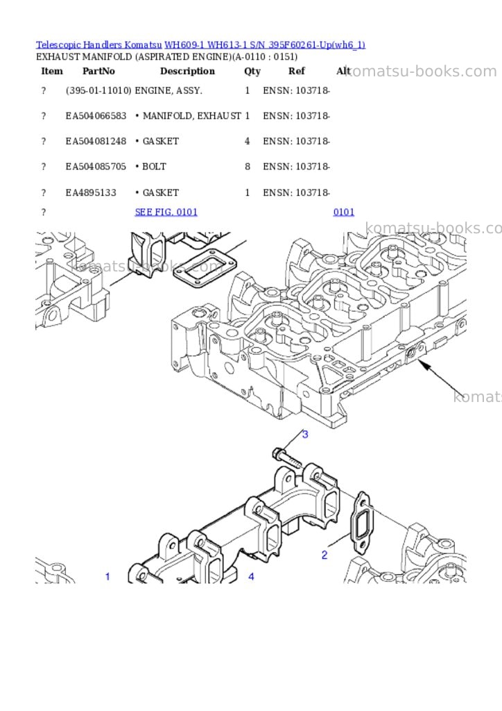 Komatsu wh609-1 wh613-1 s/n 395f60261-up Parts catalog cover Page 10 Komatsu wh609-1 wh613-1 s/n 395f60261-up Parts catalog cover Page 10