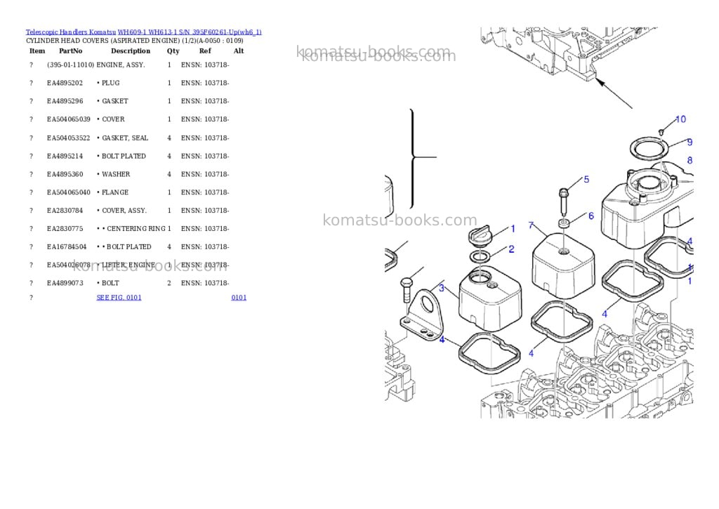 Komatsu wh609-1 wh613-1 s/n 395f60261-up Parts catalog cover Page 4 Komatsu wh609-1 wh613-1 s/n 395f60261-up Parts catalog cover Page 4