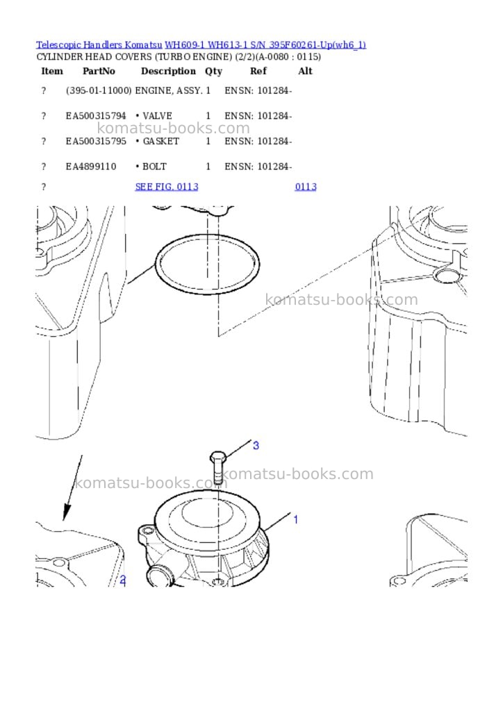 Komatsu wh609-1 wh613-1 s/n 395f60261-up Parts catalog cover Page 7 Komatsu wh609-1 wh613-1 s/n 395f60261-up Parts catalog cover Page 7