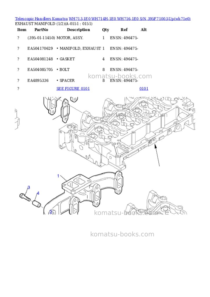 Komatsu wh713-1e0 wh714h-1e0 wh716-1e0 s/n 395f71003-up Parts catalog cover Page 5 Komatsu wh713-1e0 wh714h-1e0 wh716-1e0 s/n 395f71003-up Parts catalog cover Page 5