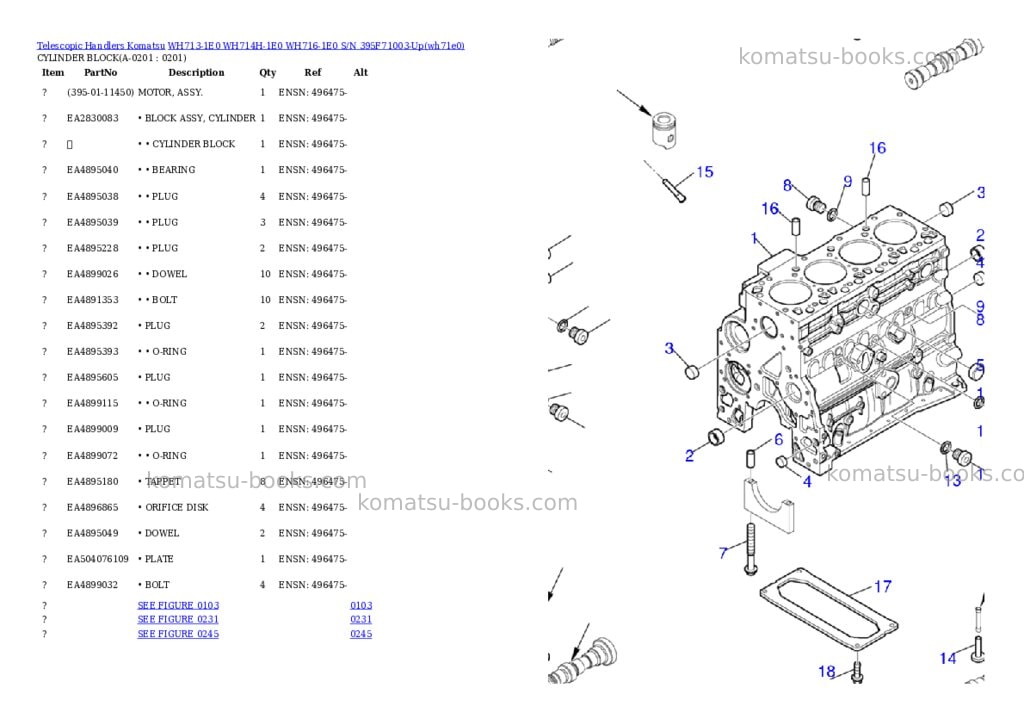 Komatsu wh713-1e0 wh714h-1e0 wh716-1e0 s/n 395f71003-up Parts catalog cover Page 7 Komatsu wh713-1e0 wh714h-1e0 wh716-1e0 s/n 395f71003-up Parts catalog cover Page 7