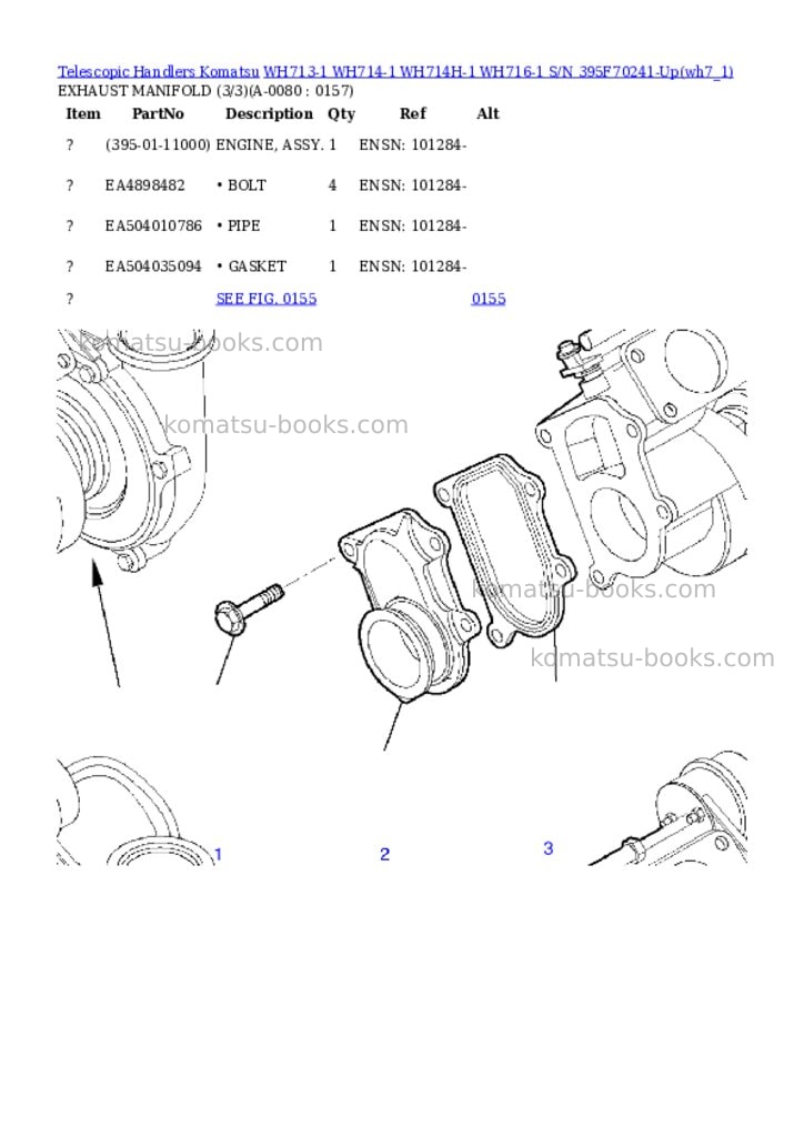Komatsu wh713-1 wh714-1 wh714h-1 wh716-1 s/n 395f70241-up Parts catalog cover Page 7 Komatsu wh713-1 wh714-1 wh714h-1 wh716-1 s/n 395f70241-up Parts catalog cover Page 7