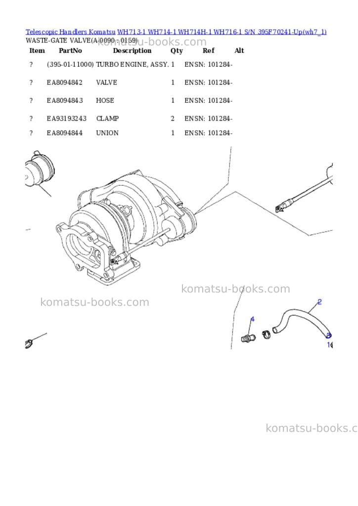 Komatsu wh713-1 wh714-1 wh714h-1 wh716-1 s/n 395f70241-up Parts catalog cover Page 8 Komatsu wh713-1 wh714-1 wh714h-1 wh716-1 s/n 395f70241-up Parts catalog cover Page 8