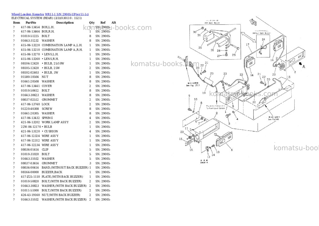 Komatsu wr11-1 s/n 29005-up Parts catalog cover Page 10