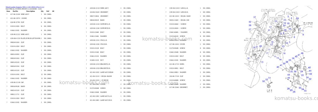 Komatsu WR11-1 S/N 29005-UP Parts catalog cover Page 8