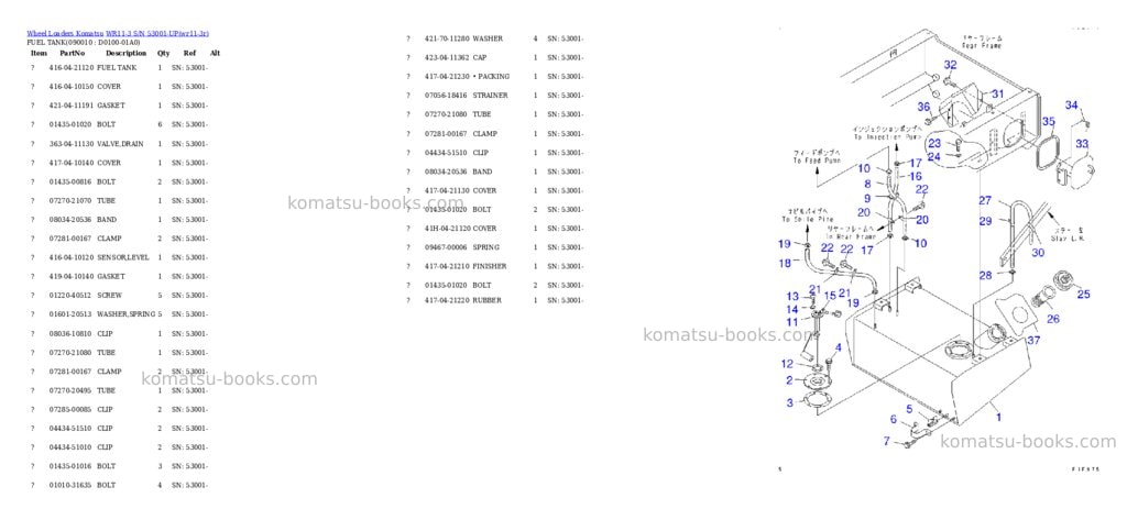 Komatsu wr11-3 s/n 53001-up Parts catalog cover Page 6 Komatsu wr11-3 s/n 53001-up Parts catalog cover Page 6