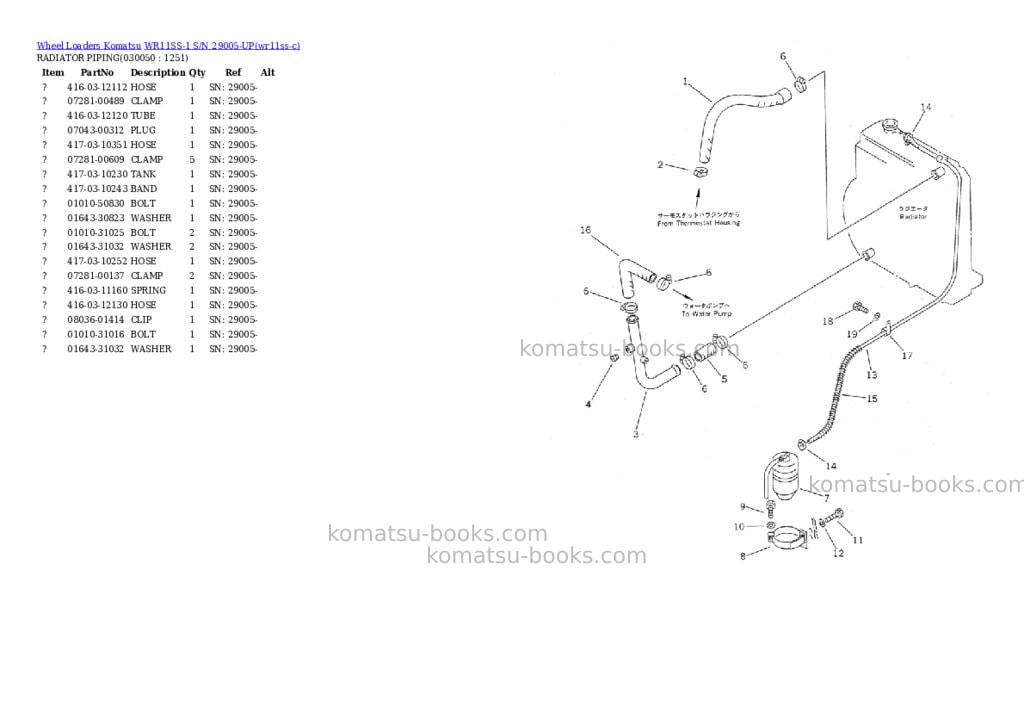 Komatsu WR11SS-1 S/N 29005-UP Parts catalog cover Page 4