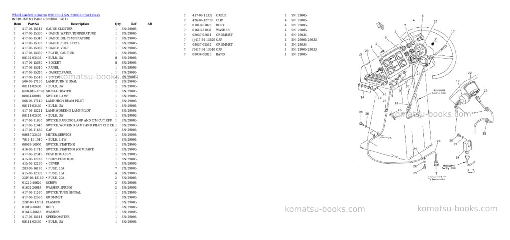 Komatsu WR11SS-1 S/N 29005-UP Parts catalog cover Page 7