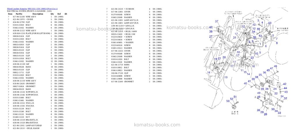 Komatsu WR11SS-1 S/N 29005-UP Parts catalog cover Page 8