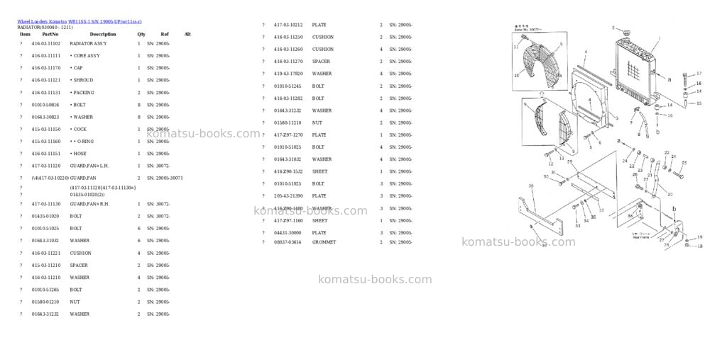 Komatsu wr11ss-1 s/n 29005-up Parts catalog cover Page 3