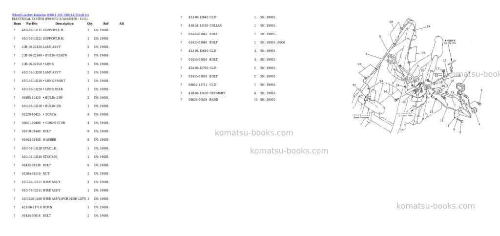 Komatsu wr8-1 s/n 19001-up Parts catalog cover Page 9 Komatsu wr8-1 s/n 19001-up Parts catalog cover Page 9
