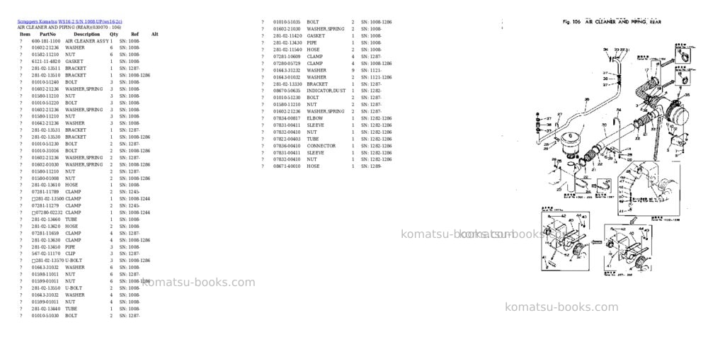 Komatsu WS16-2 S/N 1008-UP Parts catalog cover Page 6 Komatsu WS16-2 S/N 1008-UP Parts catalog cover Page 6