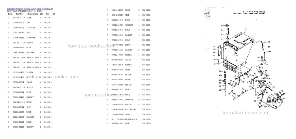 Komatsu ws23s-2a s/n 3101-up Parts catalog cover Page 10