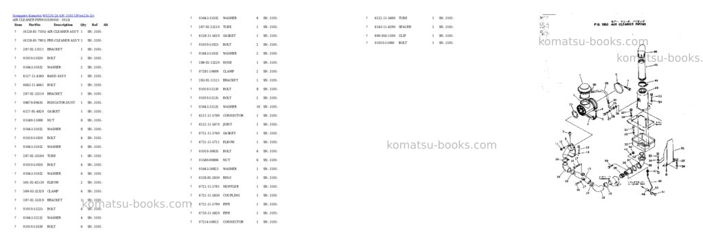 Komatsu ws23s-2a s/n 3101-up Parts catalog cover Page 4
