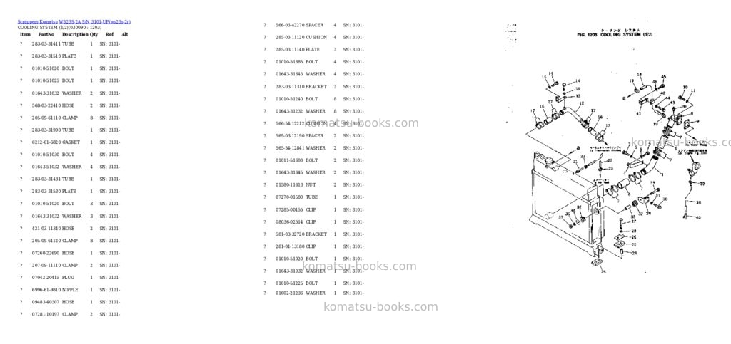 Komatsu ws23s-2a s/n 3101-up Parts catalog cover Page 8