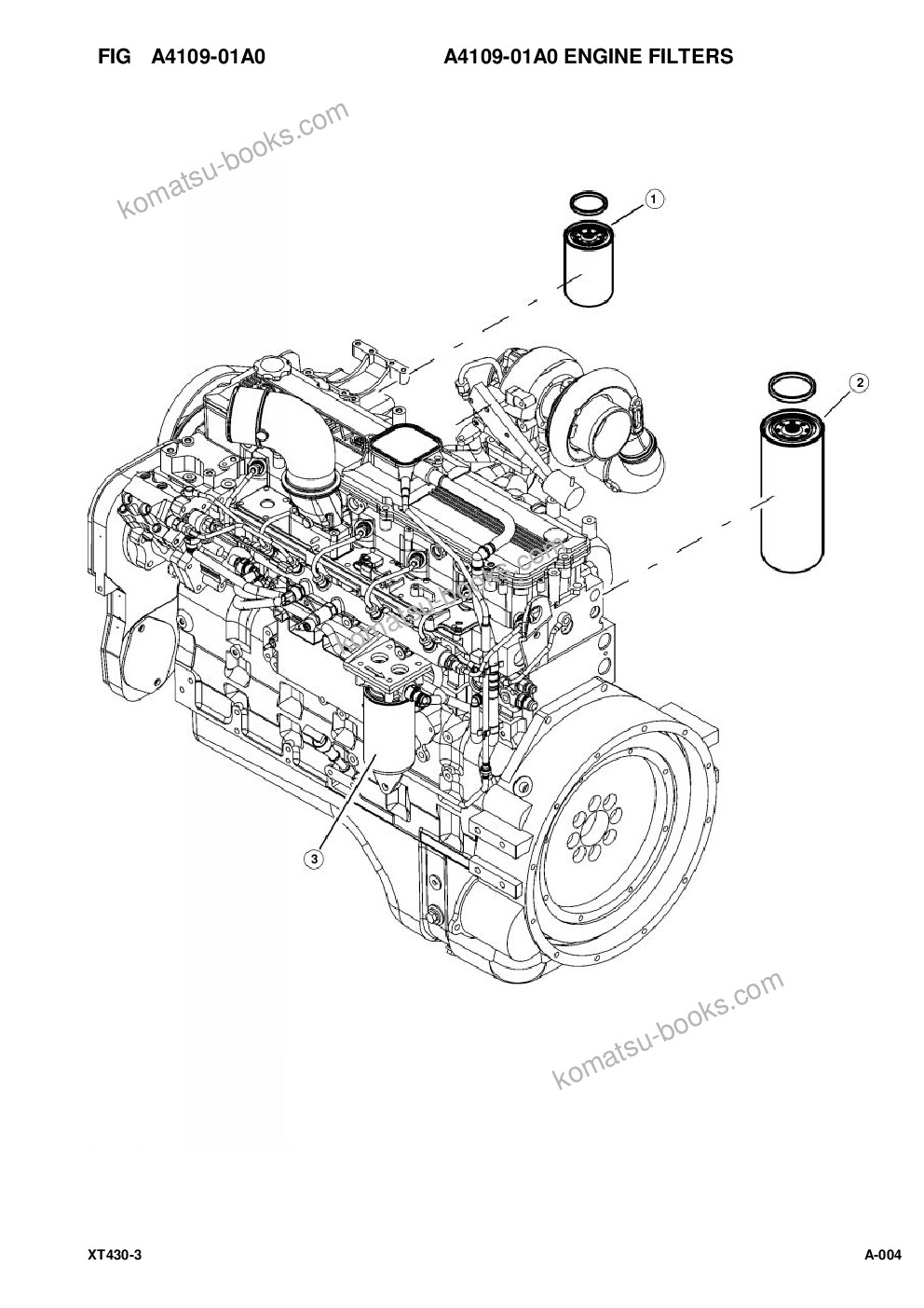 Komatsu xt430-3 s/n a1101-up Parts catalog cover Page 5 Komatsu xt430-3 s/n a1101-up Parts catalog cover Page 5