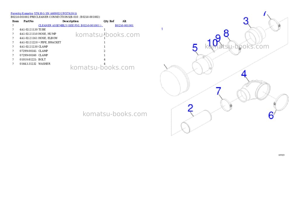 Komatsu xt430-5 sn a60002-up Parts catalog cover Page 4 Komatsu xt430-5 sn a60002-up Parts catalog cover Page 4
