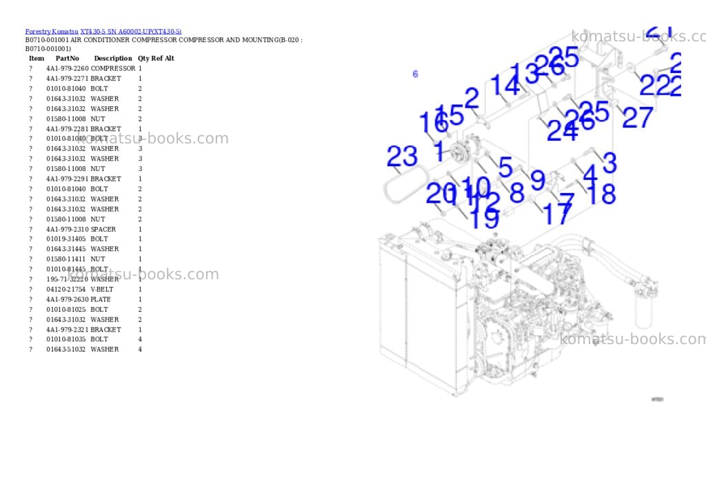 Komatsu xt430-5 sn a60002-up Parts catalog cover Page 9 Komatsu xt430-5 sn a60002-up Parts catalog cover Page 9