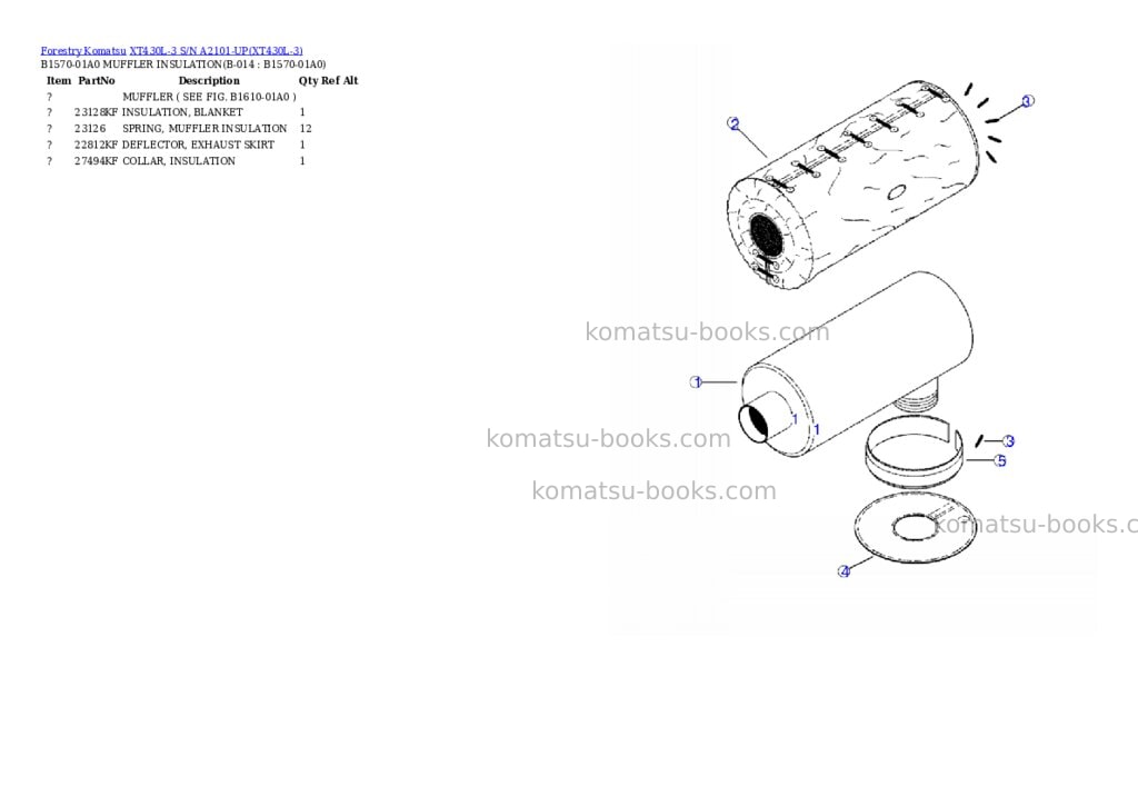 Komatsu xt430l-3 s/n a2101-up Parts catalog cover Page 10 Komatsu xt430l-3 s/n a2101-up Parts catalog cover Page 10