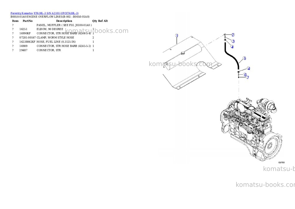 Komatsu xt430l-3 s/n a2101-up Parts catalog cover Page 4 Komatsu xt430l-3 s/n a2101-up Parts catalog cover Page 4