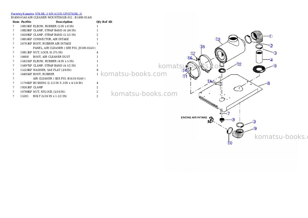 Komatsu xt430l-3 s/n a2101-up Parts catalog cover Page 9 Komatsu xt430l-3 s/n a2101-up Parts catalog cover Page 9
