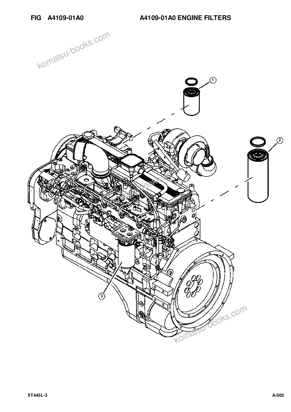 Komatsu xt445l-3 a3101 - up Parts catalog cover Page 3 Komatsu xt445l-3 a3101 - up Parts catalog cover Page 3