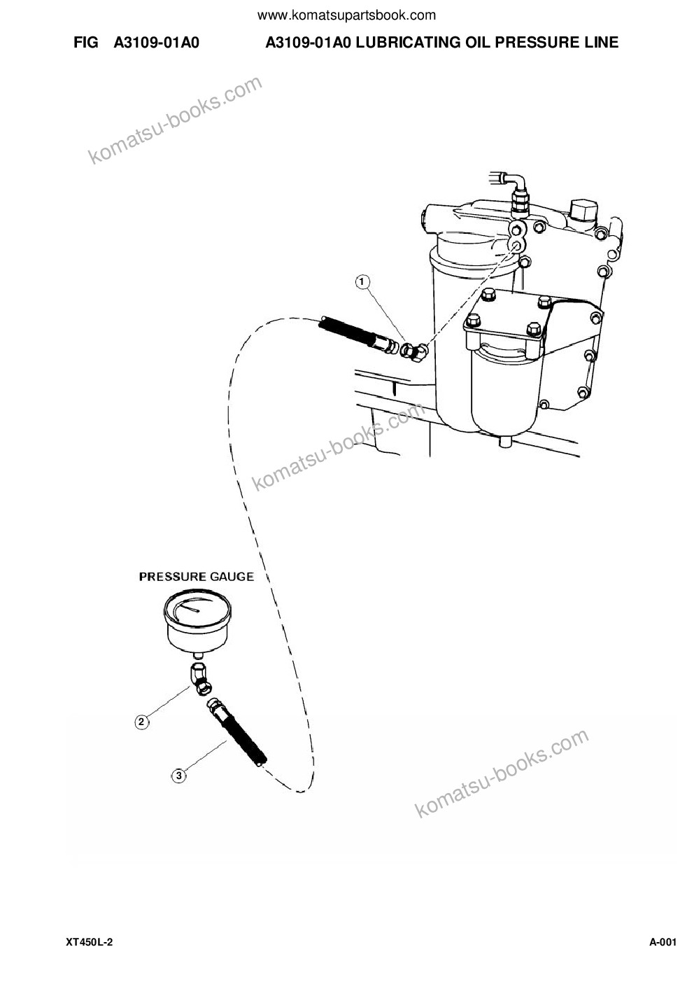 Komatsu xt450l-2 s/n a4001-up Parts catalog cover Page 3