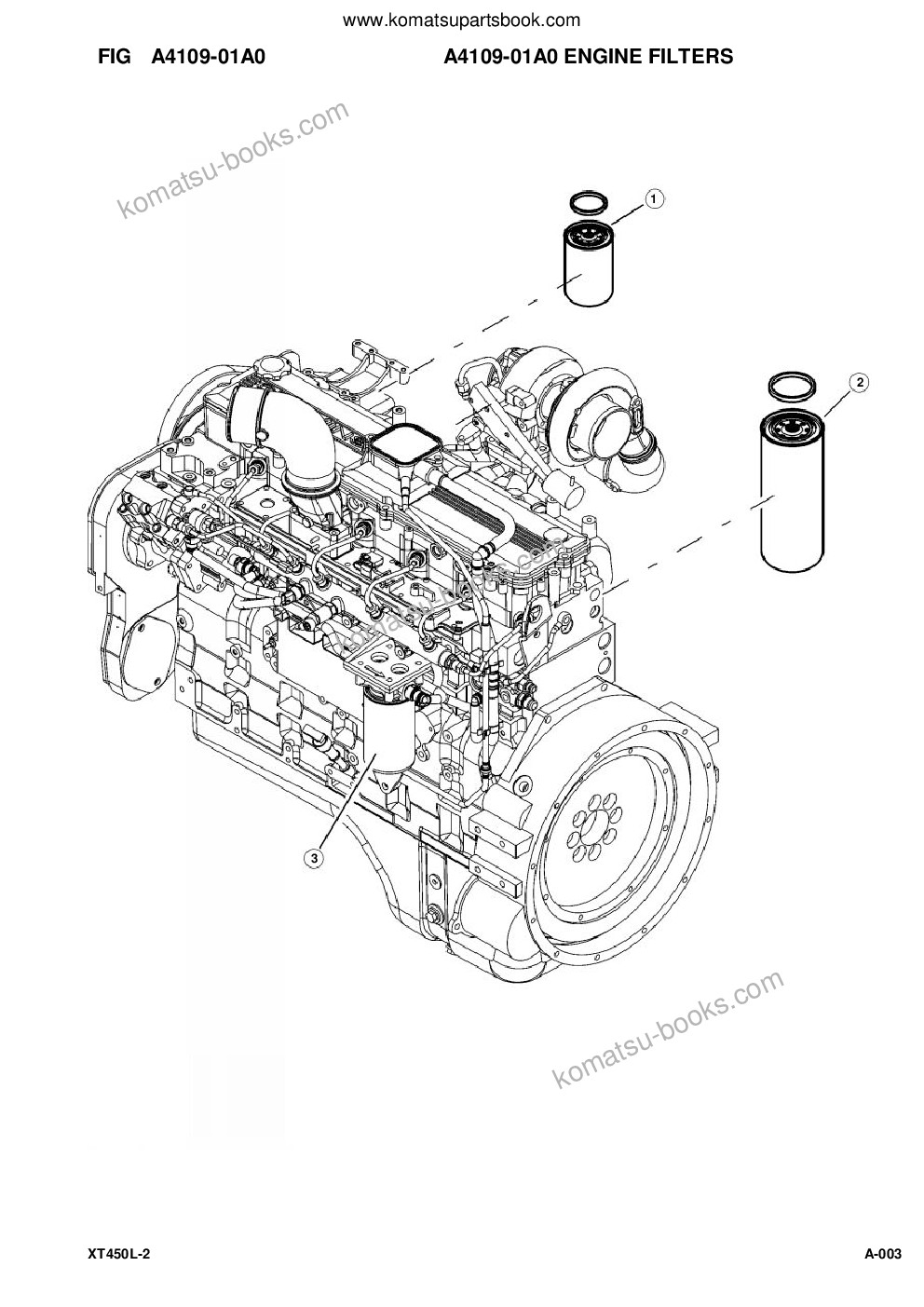 Komatsu xt450l-2 s/n a4001-up Parts catalog cover Page 5