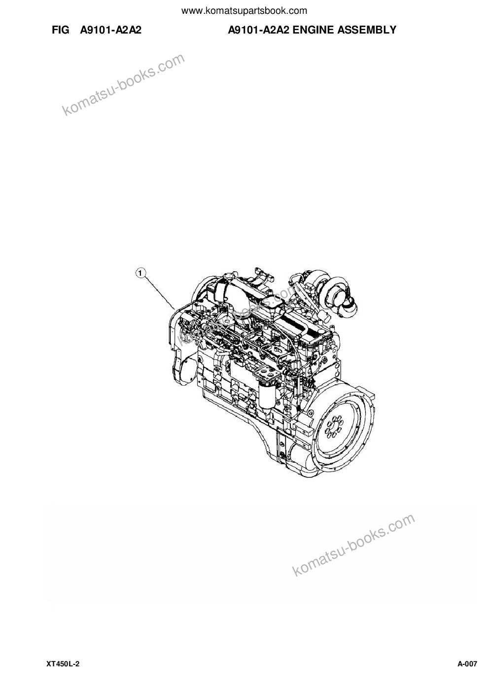 Komatsu xt450l-2 s/n a4001-up Parts catalog cover Page 9