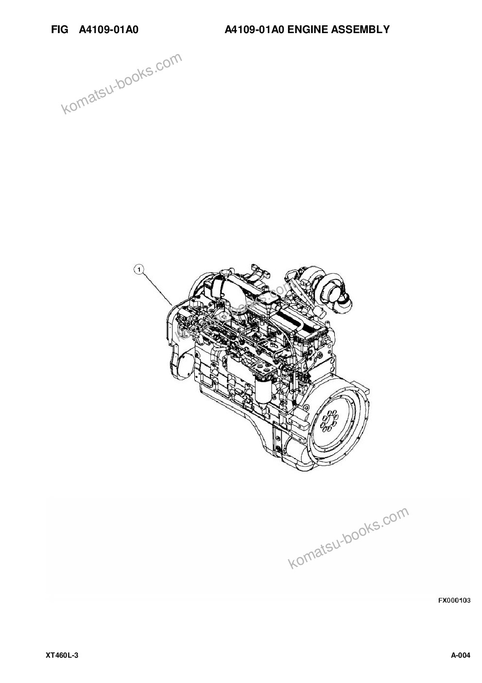 Komatsu xt460l-3 s/n a5101-up Parts catalog cover Page 5 Komatsu xt460l-3 s/n a5101-up Parts catalog cover Page 5