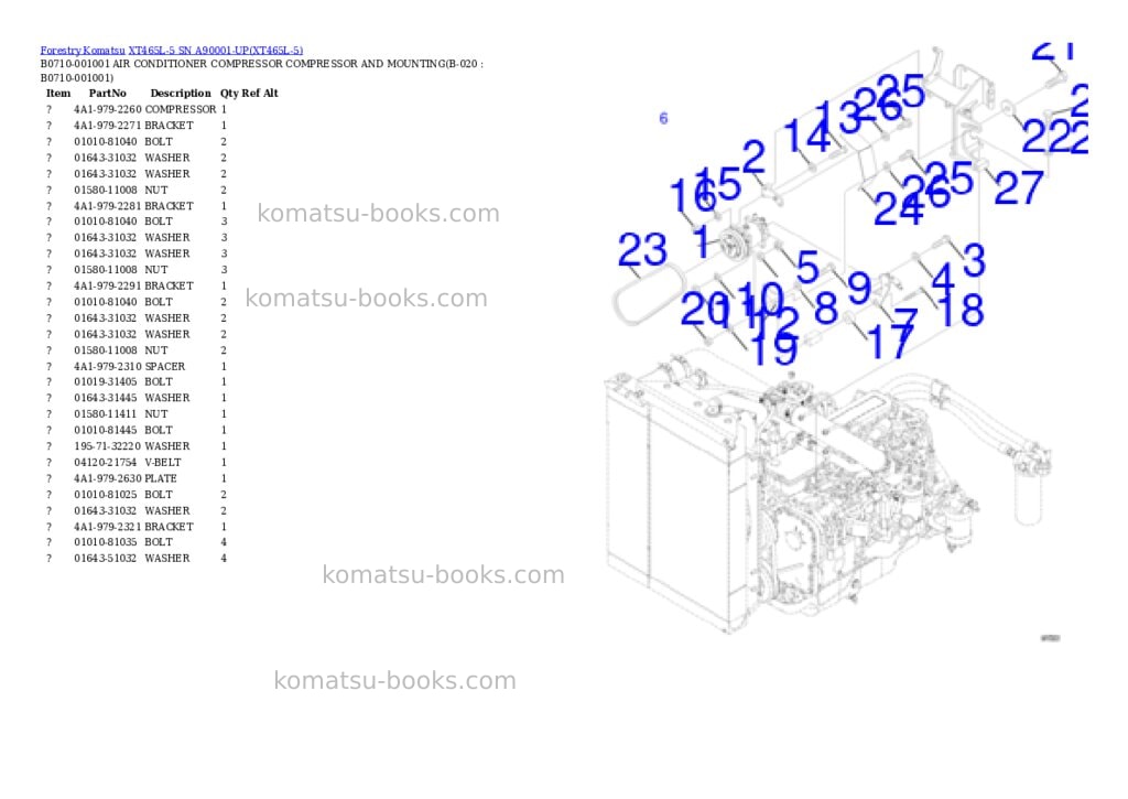 Komatsu xt465l-5 sn a90001-up Parts catalog cover Page 9 Komatsu xt465l-5 sn a90001-up Parts catalog cover Page 9