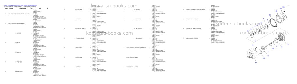 Komatsu HD785-7 S/N Y700001-UP Parts catalog cover Page 6