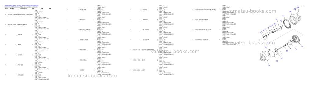 Komatsu HD785-7 S/N Y700001-UP Parts catalog cover Page 7