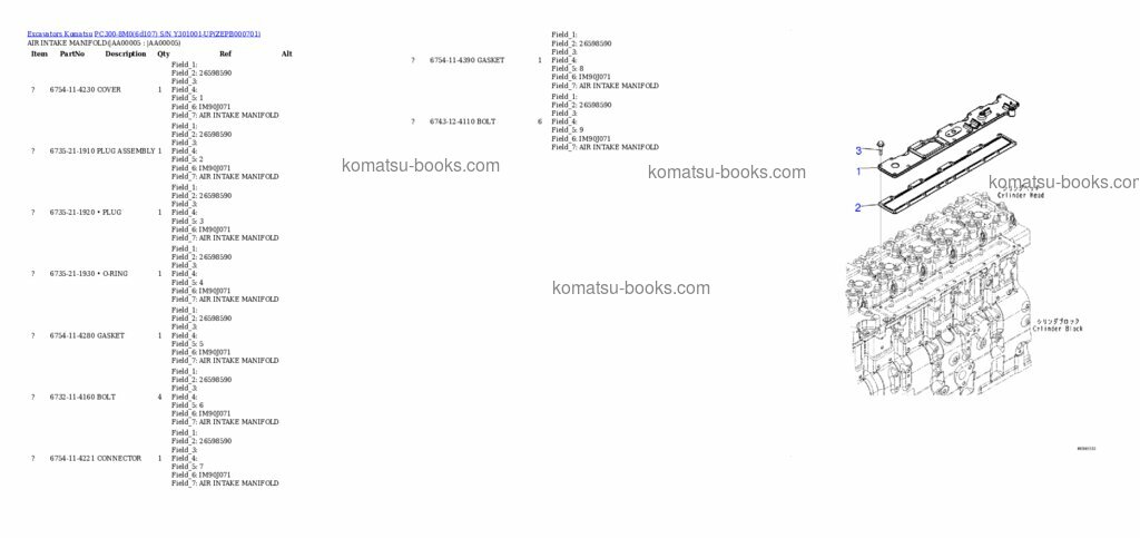 Komatsu PC300-8M0(6d107) Каталог запчастей обложка Страница 3 Komatsu PC300-8M0(6d107) Каталог запчастей обложка Страница 3