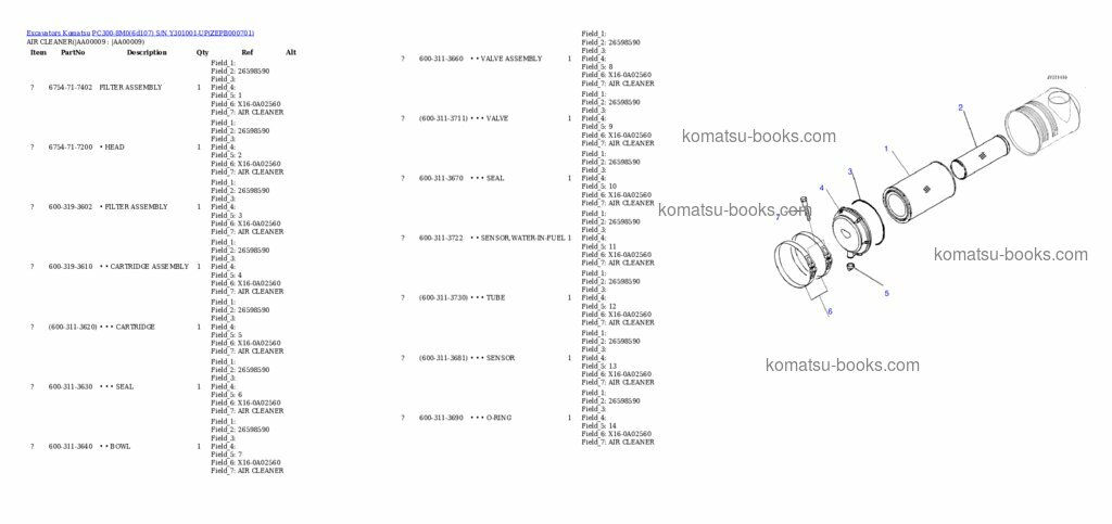 Komatsu PC300-8M0(6d107) Каталог запчастей обложка Страница 7 Komatsu PC300-8M0(6d107) Каталог запчастей обложка Страница 7