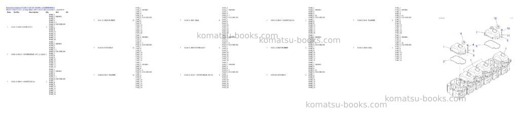 Komatsu PC400-7(-50) S/N Y400001-UP Parts catalog cover Page 9 Komatsu PC400-7(-50) S/N Y400001-UP Parts catalog cover Page 9