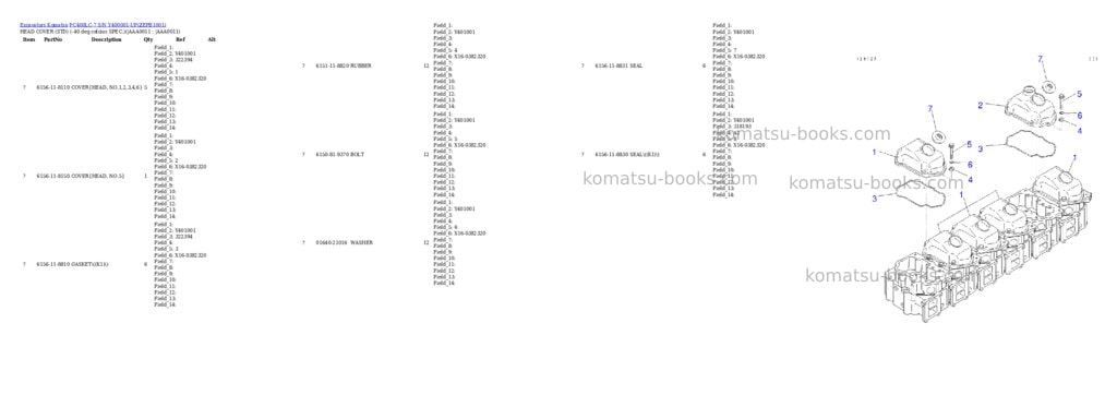Komatsu pc400lc-7 s/n y400001-up Parts catalog cover Page 10 Komatsu pc400lc-7 s/n y400001-up Parts catalog cover Page 10