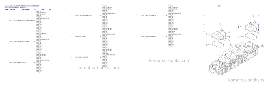 Komatsu pc400lc-7 s/n y400001-up Parts catalog cover Page 6 Komatsu pc400lc-7 s/n y400001-up Parts catalog cover Page 6