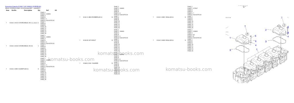 Komatsu pc400-7 s/n y400001-up Parts catalog cover Page 6