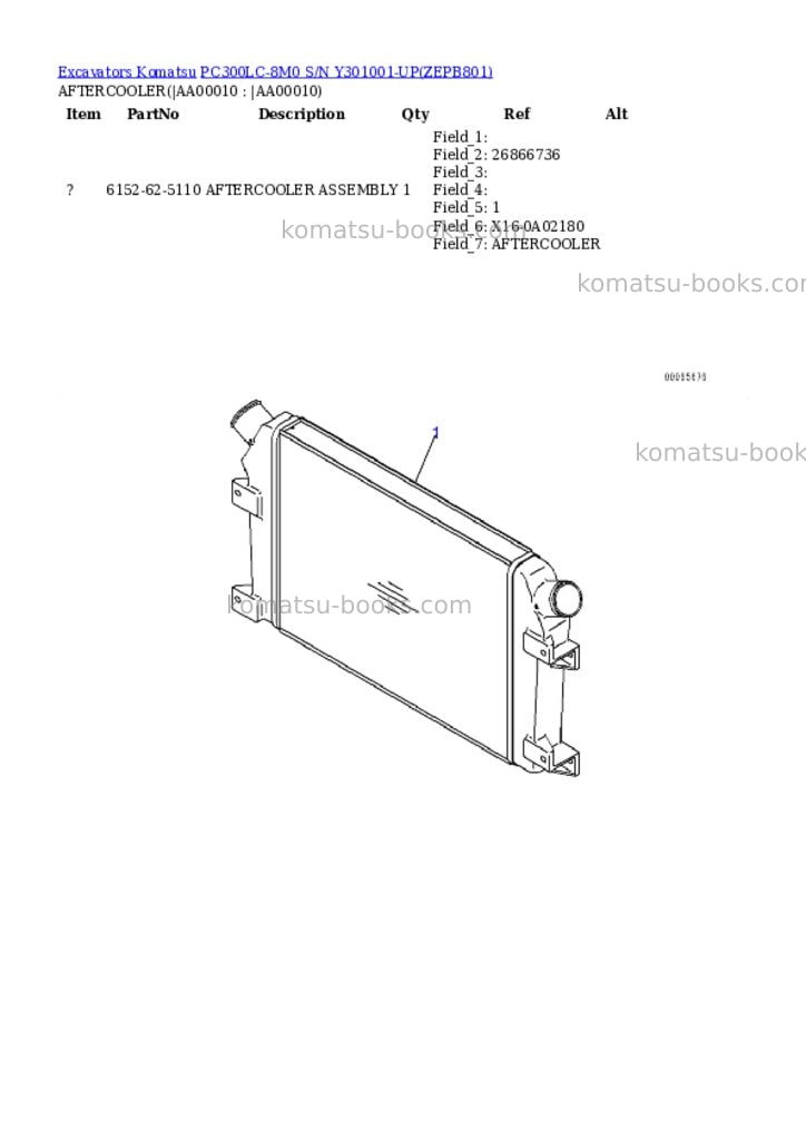Komatsu pc300lc-8m0 s/n y301001-up Parts catalog cover Page 9