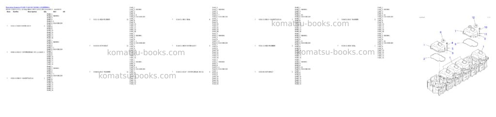Komatsu pc400-7-50 s/n y400001-up Parts catalog cover Page 9 Komatsu pc400-7-50 s/n y400001-up Parts catalog cover Page 9