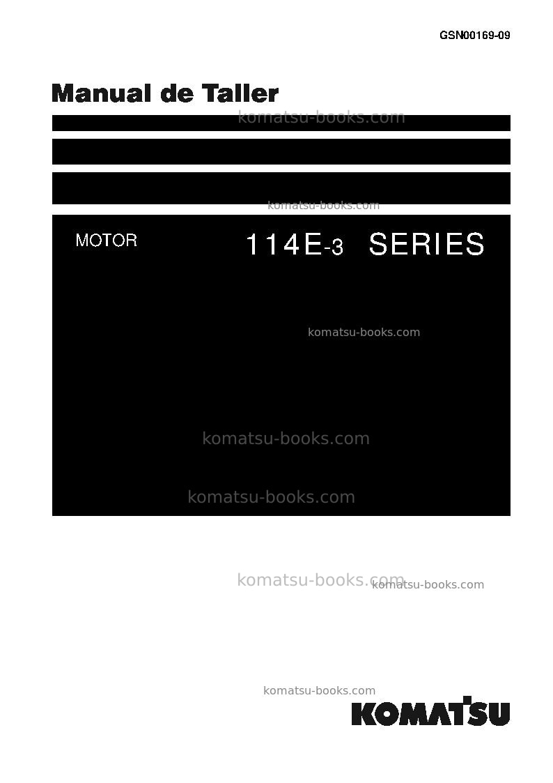 Komatsu 114e-3 seriesjpn Reparación y mantenimiento cover