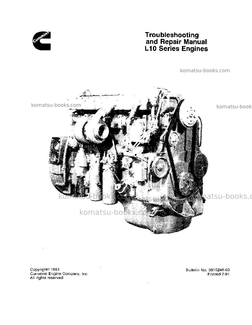 Komatsu lta-10cusa Repair & maintenance cover