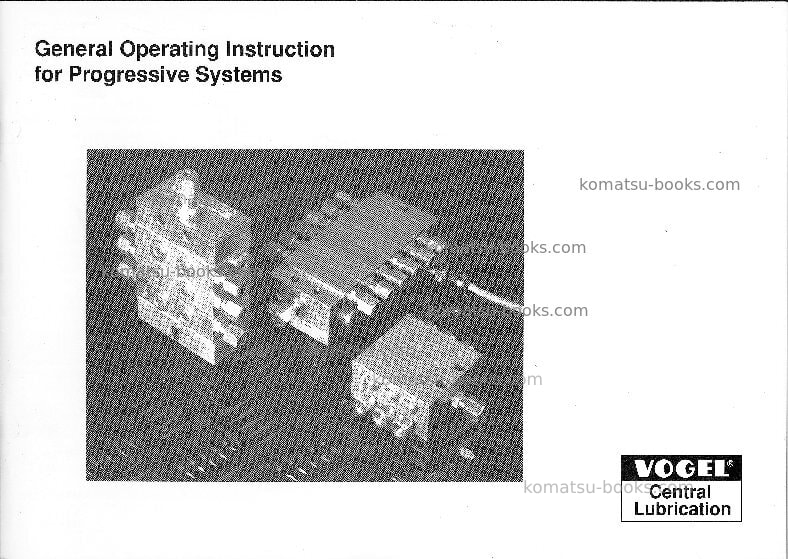 Komatsu central lubdeu Operation manual cover Komatsu central lubdeu Operation manual cover