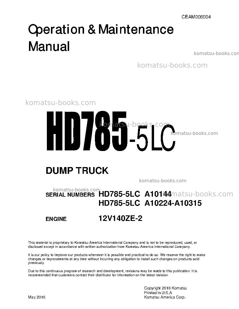 Komatsu pc240nlc-6gbr-k Operation manual cover Komatsu pc240nlc-6gbr-k Operation manual cover