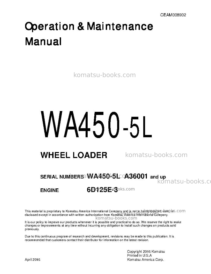 Komatsu wb93s-5ita-tier 3 Operation manual cover Komatsu wb93s-5ita-tier 3 Operation manual cover