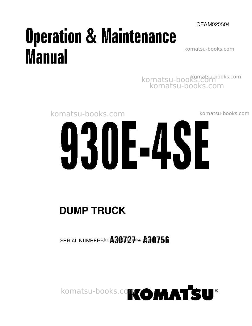 Komatsu pc220lc-3jpn Operation manual cover Komatsu pc220lc-3jpn Operation manual cover